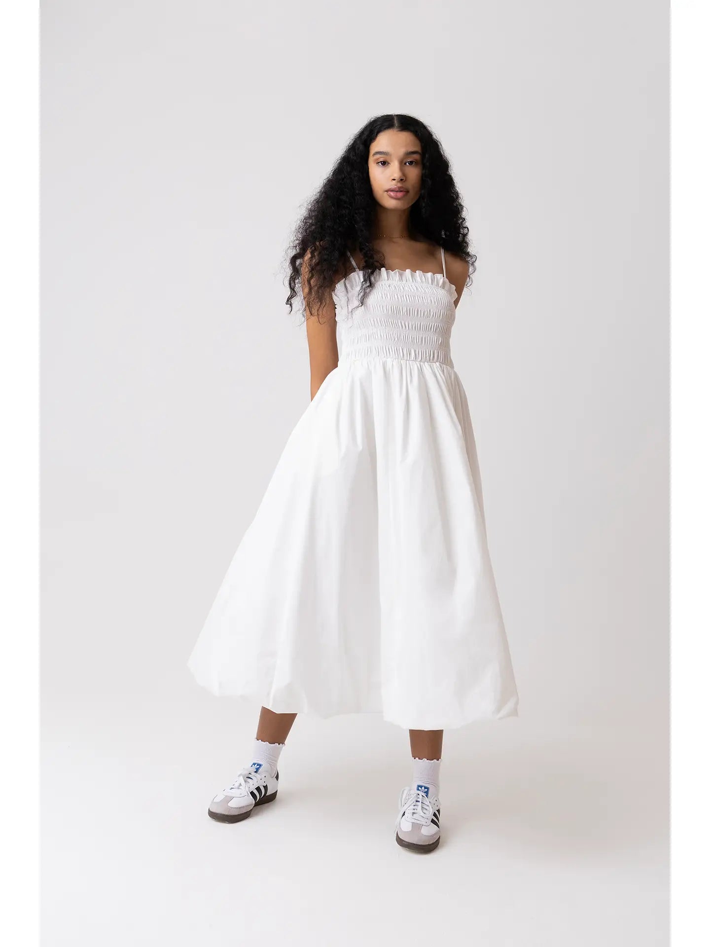 Polly Pure Cotton White Puffball Dress