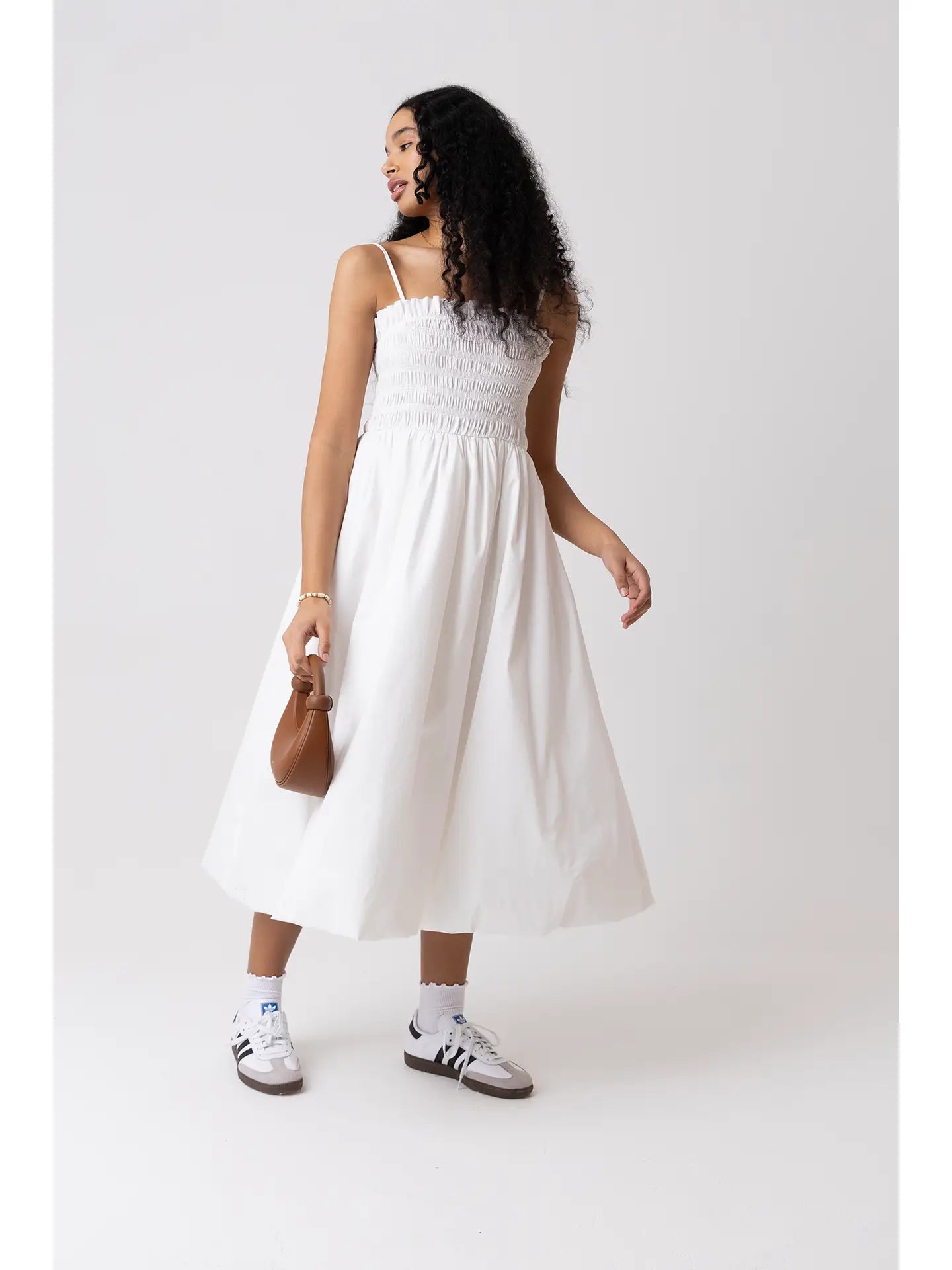 Polly Pure Cotton White Puffball Dress