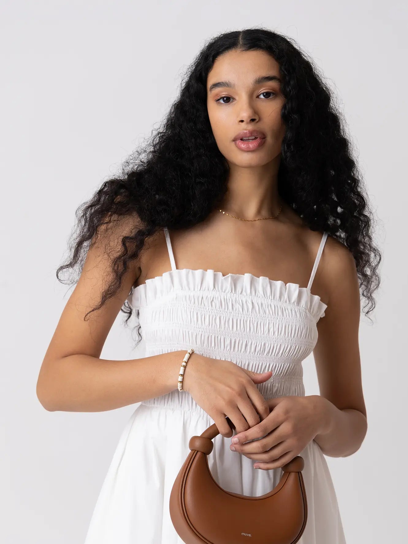 Polly Pure Cotton White Puffball Dress