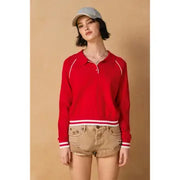 Polo Contrast Trim Sweater