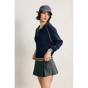 Polo Contrast Trim Sweater