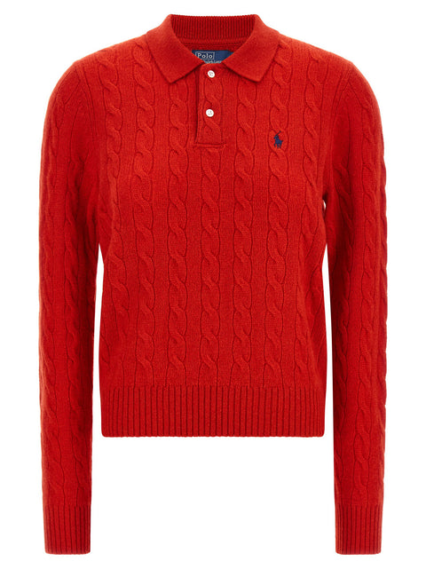 Polo Ralph Lauren Braided Knit Polo Shirt