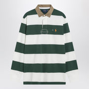 Polo Ralph Lauren Green/cream striped Classic Fit polo shirt