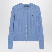 Polo Ralph Lauren Light blue cable-knit cotton cardigan