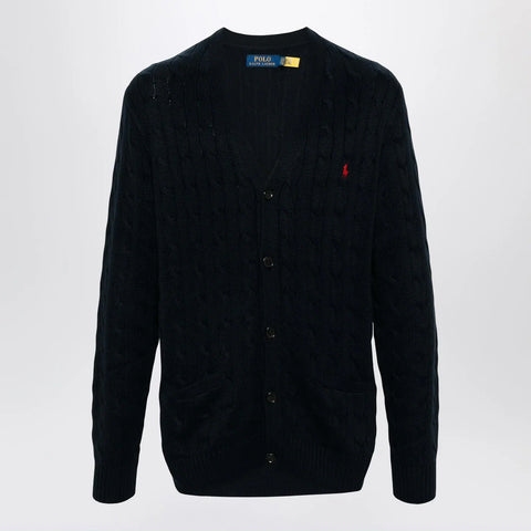 Polo Ralph Lauren Navy blue cable-knit cotton cardigan