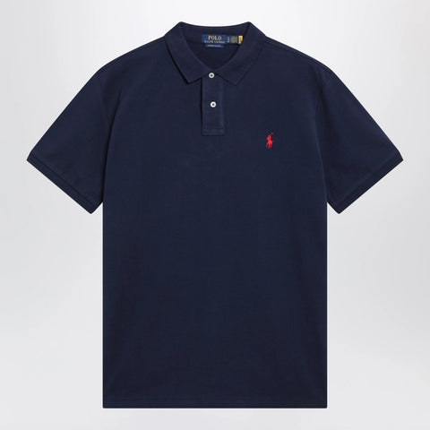 Polo Ralph Lauren Navy cotton Custom Slim-Fit polo shirt