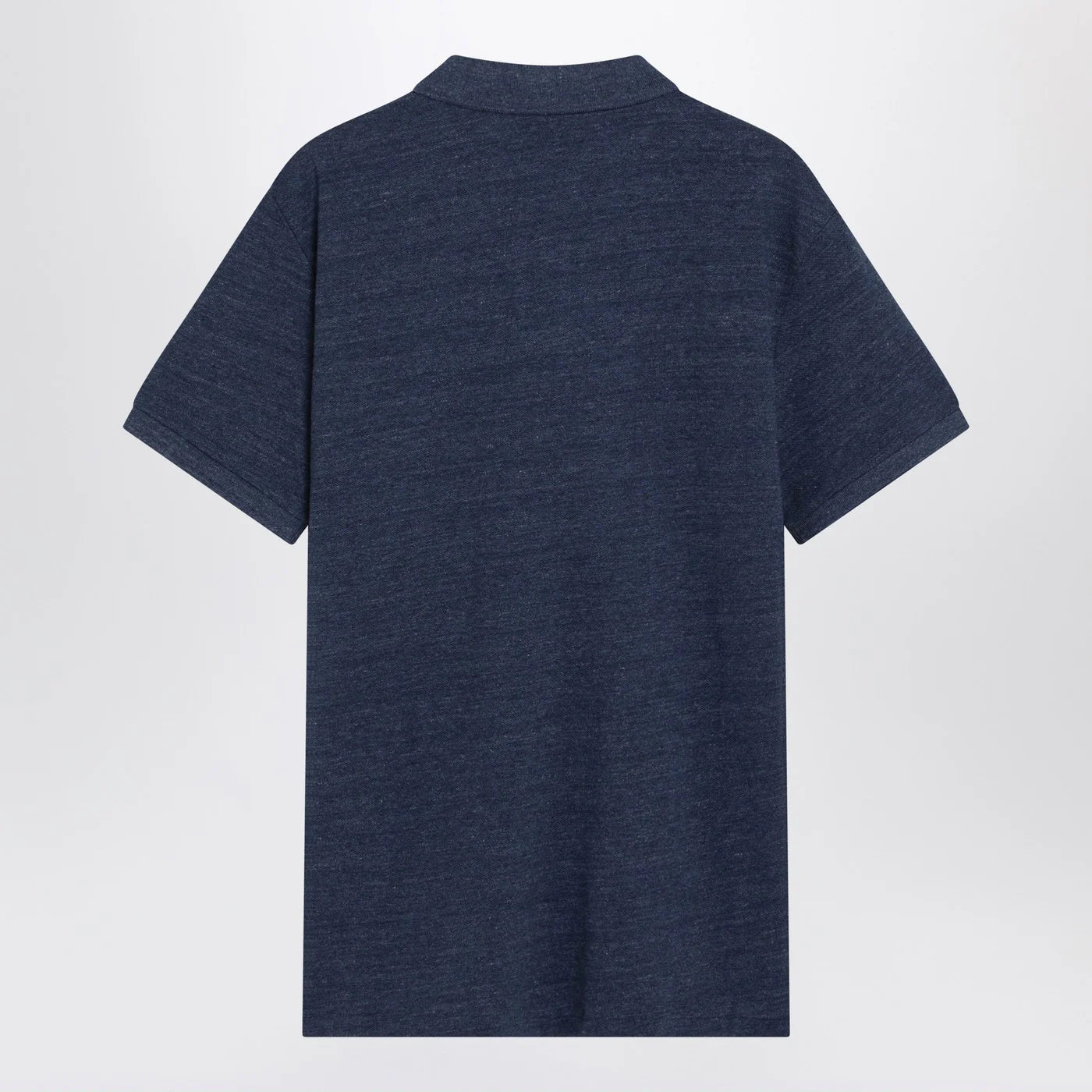 Polo Ralph Lauren Navy mélange cotton Custom Slim-Fit polo shirt
