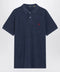 Polo Ralph Lauren Navy mélange cotton Custom Slim-Fit polo shirt