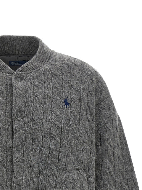 Polo Ralph Lauren Padded Knit Braided Bomber Jacket