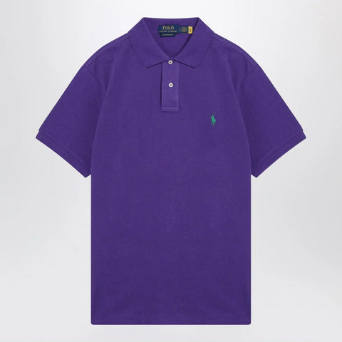 Polo Ralph Lauren Purple cotton Custom Slim-Fit polo shirt