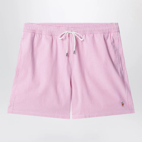 Polo Ralph Lauren Traveler striped white/pink swim shorts