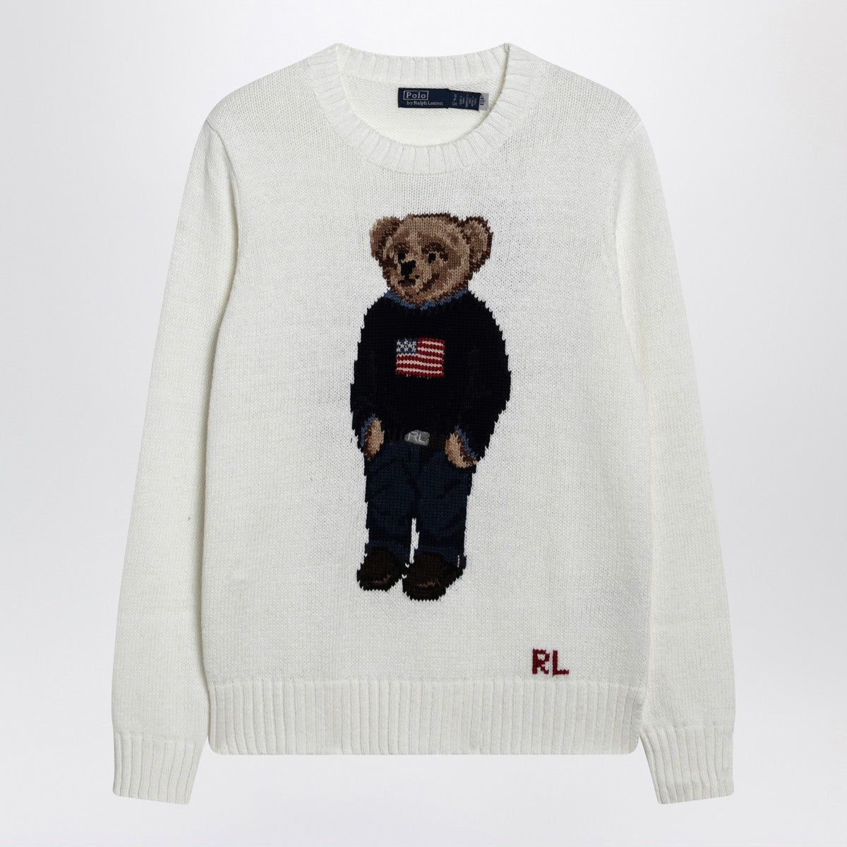 Polo Ralph Lauren White Polo Bear sweater