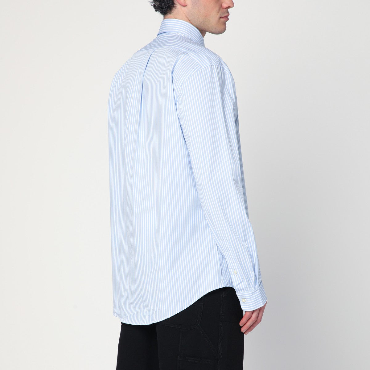 Polo Ralph Lauren White and blue striped Oxford shirt Custom-Fit