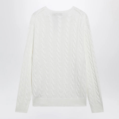 Polo Ralph Lauren White cable-knit cotton sweater