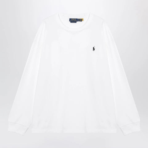 Polo Ralph Lauren White cotton Relaxed-Fit crewneck sweatshirt
