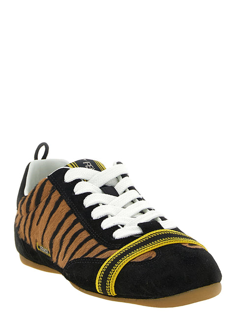 Pony Hair Fendi Wrap Sneakers