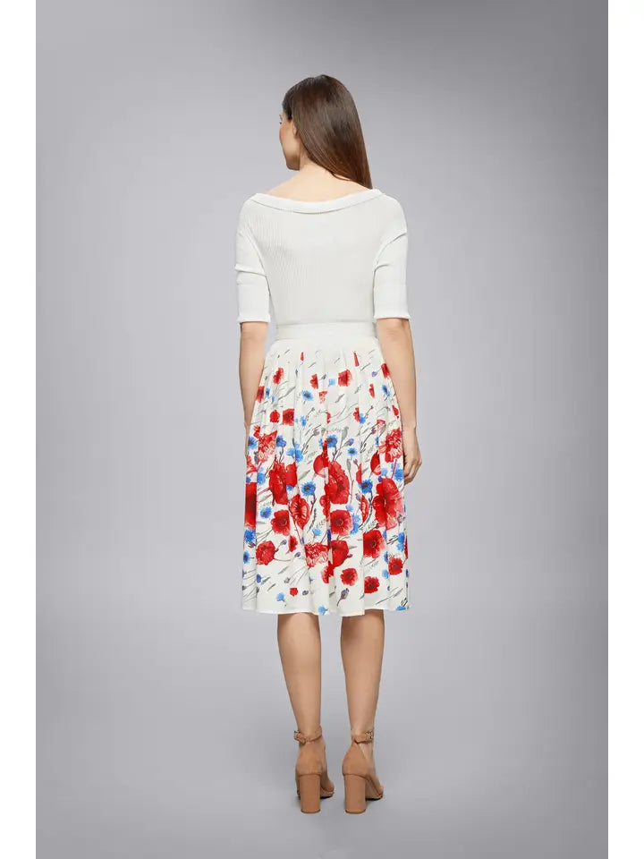 Poppy Floral Print Midi Skirt-Skirt-RUMOUR LONDON-XS-Urbanheer