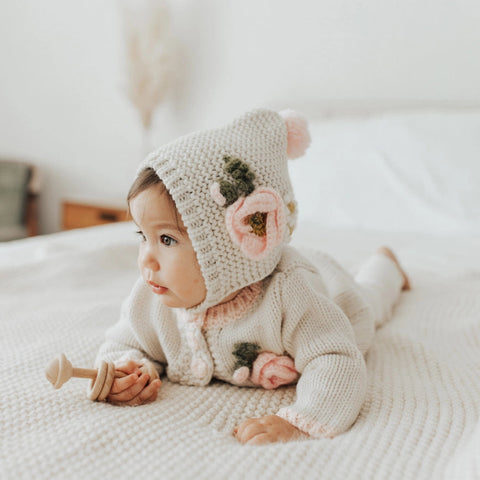 Poppy Handknit Sweater Natural Baby & Toddler-Sweater-Huggalugs-0-6 months-Urbanheer