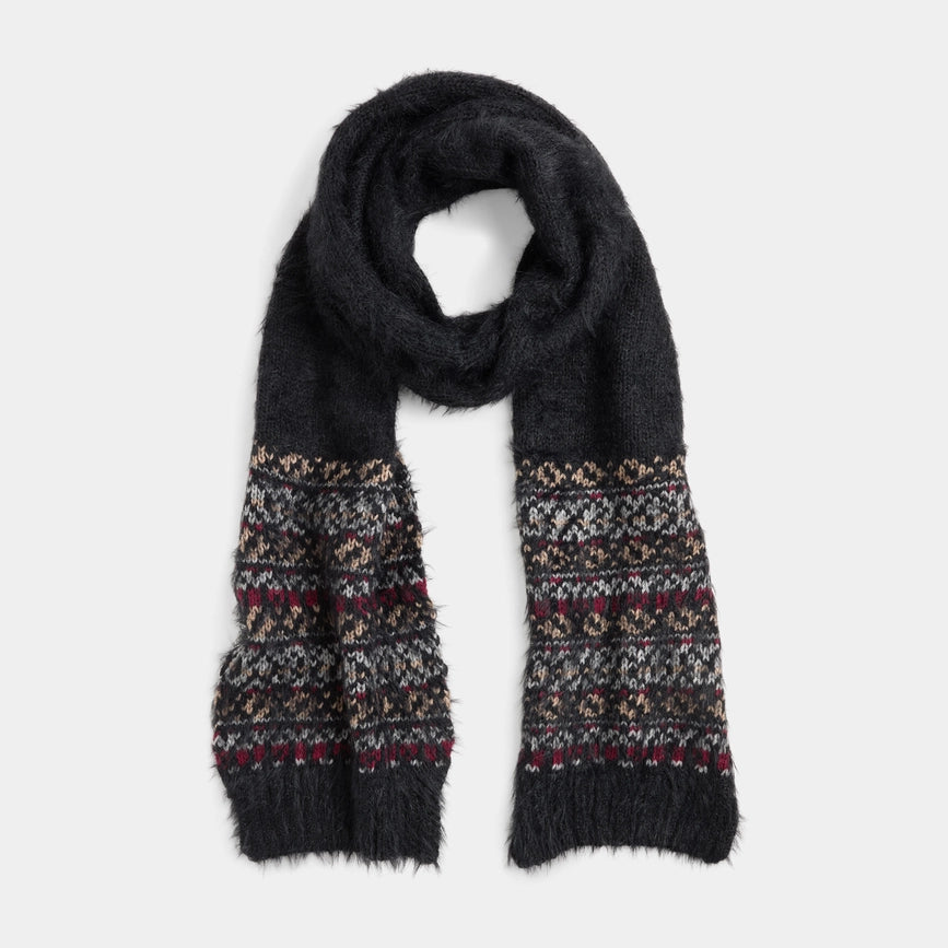 Powder Ridge Scarf-Scarf-COCO + CARMEN-9.5" W x 76" L-Black-Urbanheer