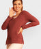 Power Vee 'Sweater' Sweatshirt - Wine