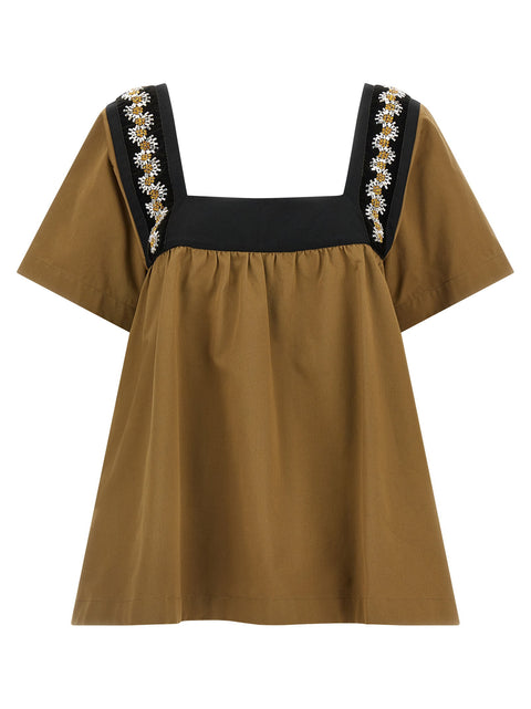 Prada Embroidery Top
