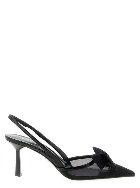 Prada Mesh Slingback With Bow