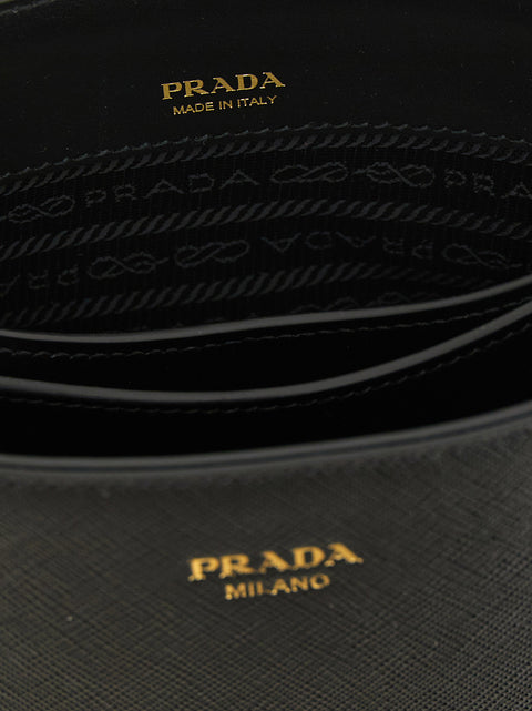 Prada Saffiano Mini Bucket Bag Black