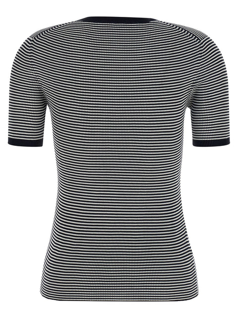 Prada Striped Silk T-shirt