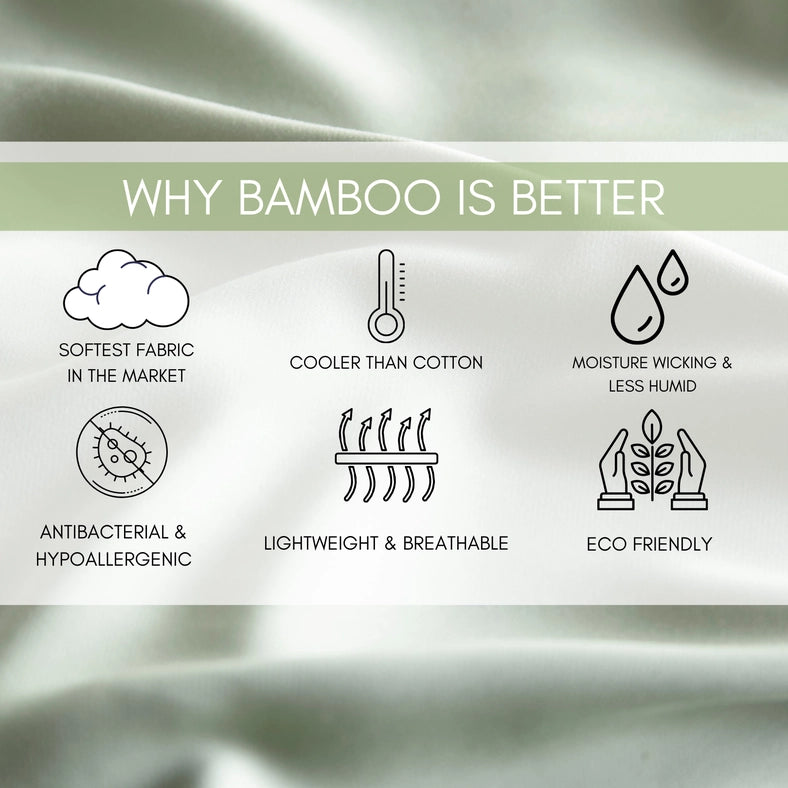 Premium 100% Bamboo Viscose Sheet Set - Sage-Set-Bamboo Is Better-Cal King-Urbanheer