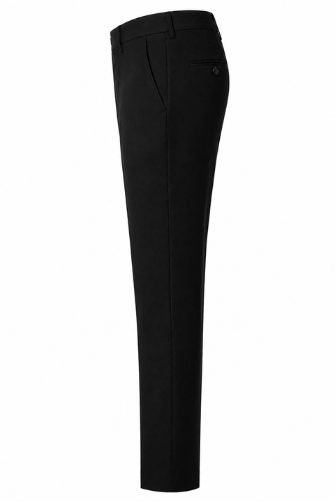 Premium Black Wool Tailored Trousers
