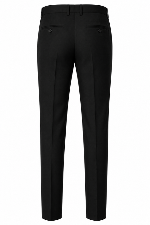 Premium Black Wool Tailored Trousers