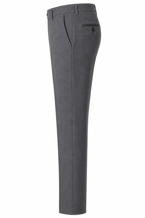 Premium Charcoal Grey Wool Tailored Trousers