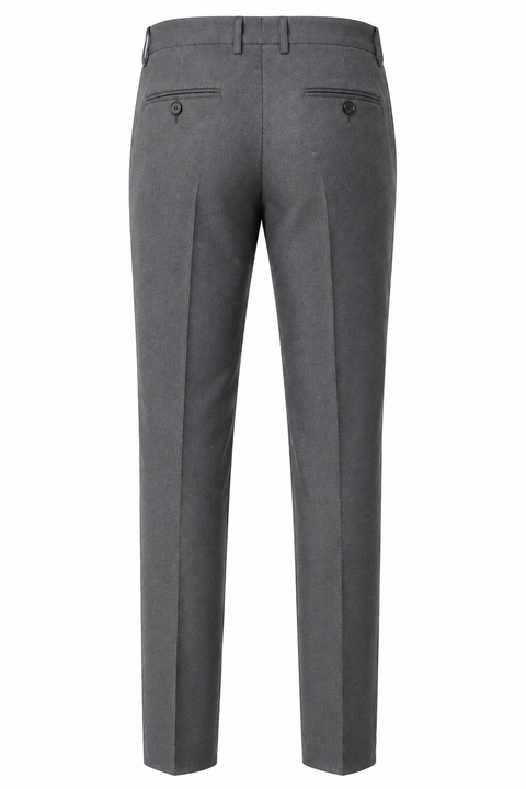 Premium Charcoal Grey Wool Tailored Trousers