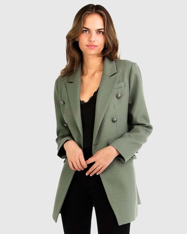 Princess Polina Textured Weave Blazer-Blazer-belle & bloom-S-Urbanheer