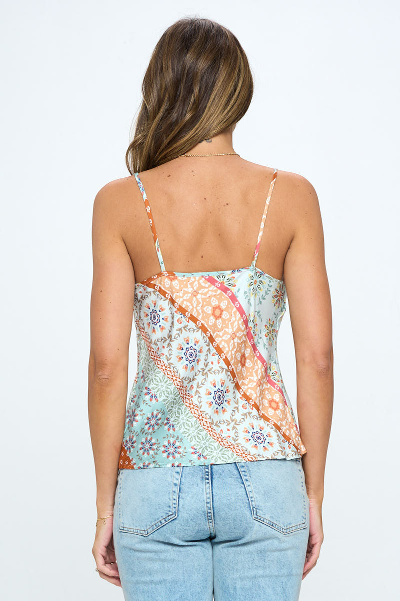 Print Cowl Neck Top-Tops-Reneecollection-Urbanheer
