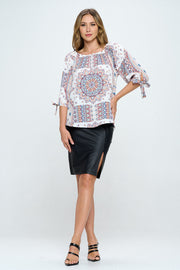 Print Off the Shoulder Top with Tie-Tops-Reneecollection-WHITE-Small-Urbanheer