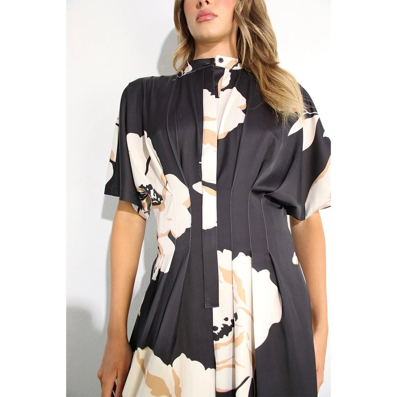 Print Pleated Jumpsuit BLACK MULTI-Clothing Jumpsuits-Mulla-S-BLACK MULTI-Urbanheer