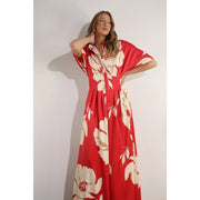 Print Pleated Jumpsuit RED MULTI-Clothing Jumpsuits-Mulla-S-RED MULTI-Urbanheer