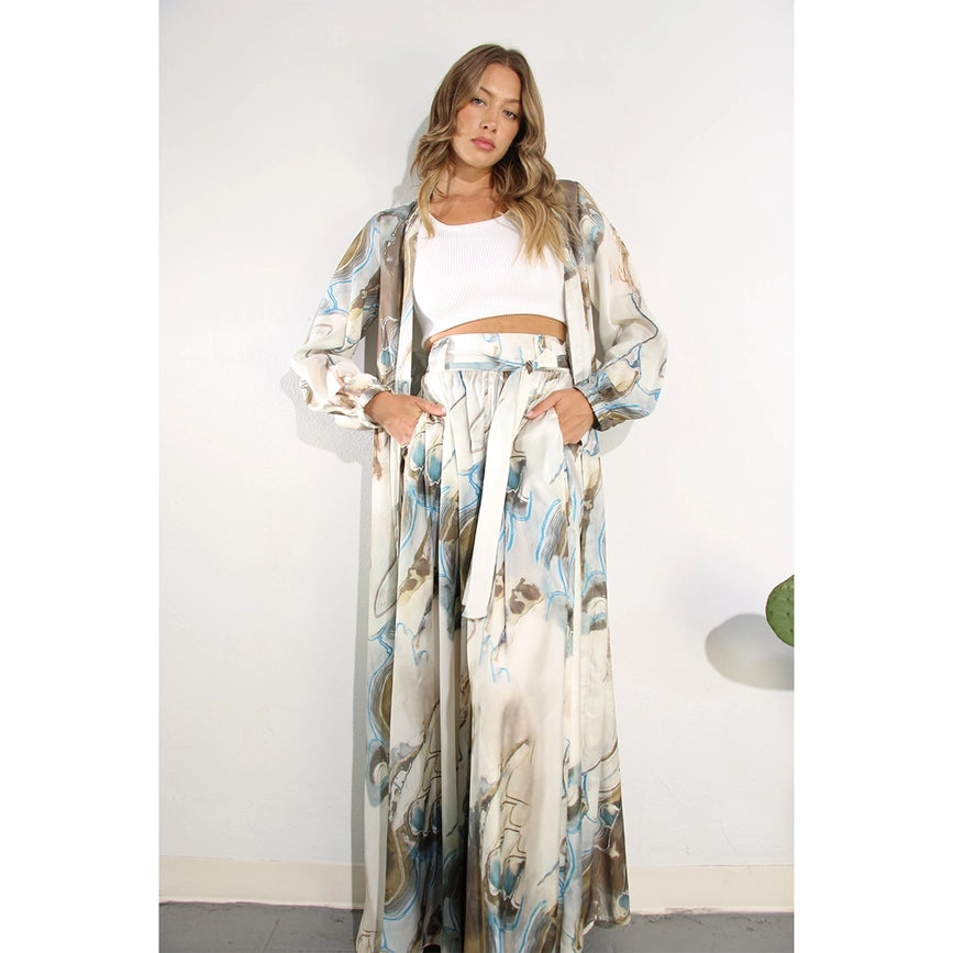 Printed Cardigan Pants Set-Set-Mulla-S-MULTI-Urbanheer