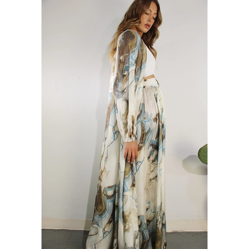 Printed Cardigan Pants Set-Set-Mulla-S-MULTI-Urbanheer