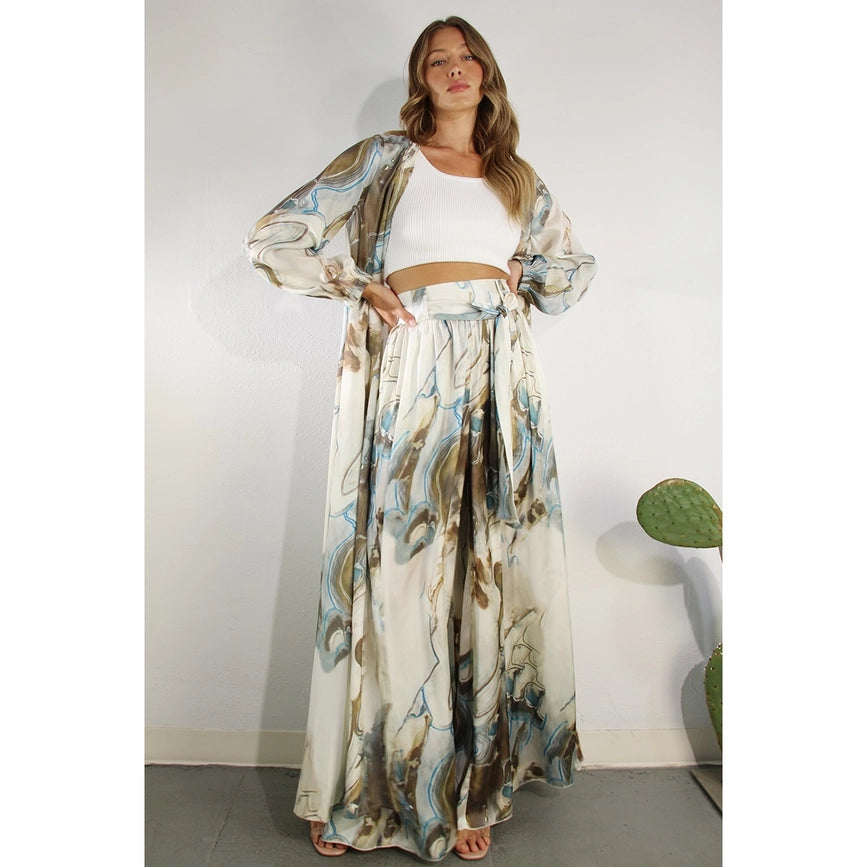 Printed Cardigan Pants Set-Set-Mulla-S-MULTI-Urbanheer