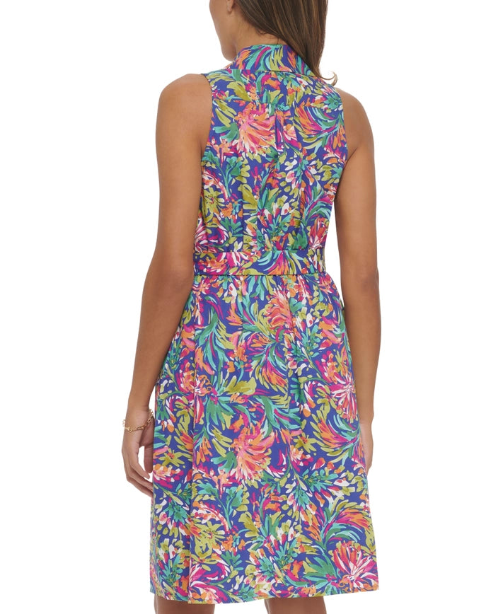 Printed Cotton Fit/Flare-Dress-Kensie & Siena-2-Urbanheer