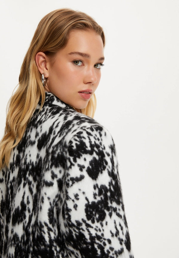 Printed Double Breasted Jacket-Jacket-NOCTURNE-XS-Multi-Colored-Urbanheer