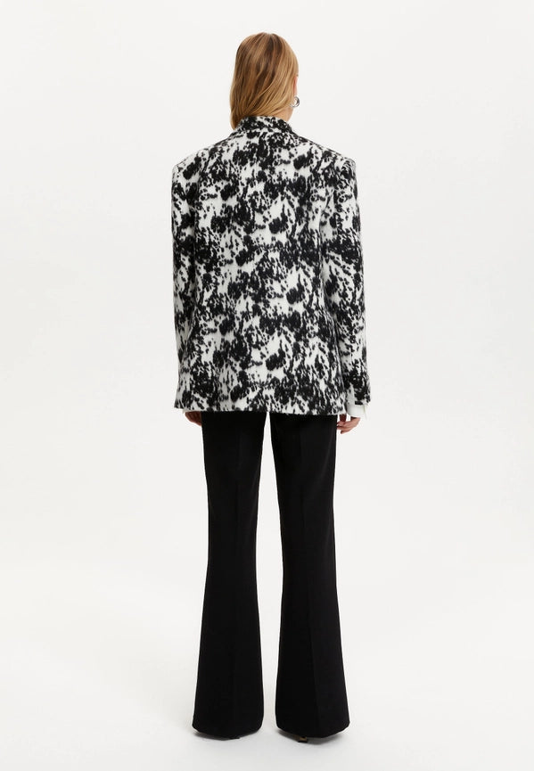 Printed Double Breasted Jacket-Jacket-NOCTURNE-XS-Multi-Colored-Urbanheer