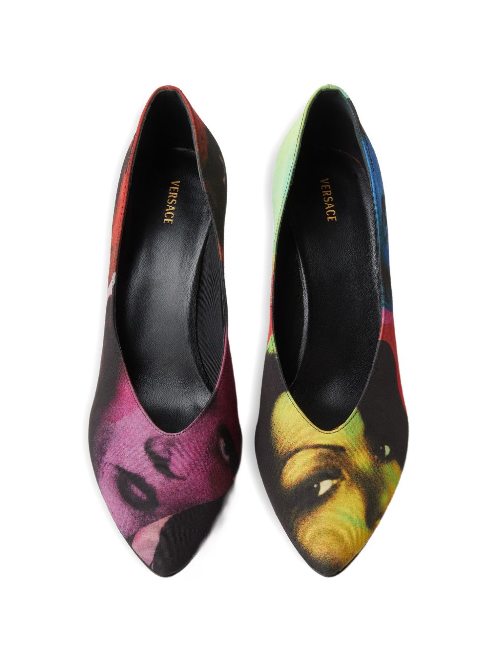 Printed Face Print Pointed Toe Comfort Pumps