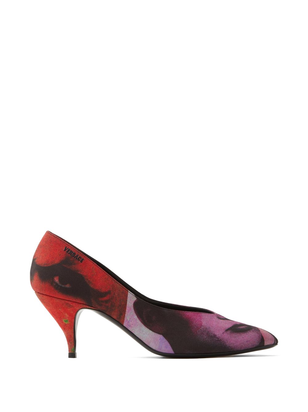 Printed Face Print Pointed Toe Comfort Pumps
