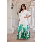 Printed Maxi Dress-Dress-Chicways-S-GREEN-Urbanheer
