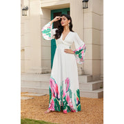 Printed Maxi Dress-Dress-Chicways-S-MAGENTA-Urbanheer