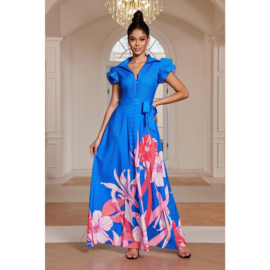 Printed Maxi Dress-Dress-Chicways-S-ROSE-Urbanheer