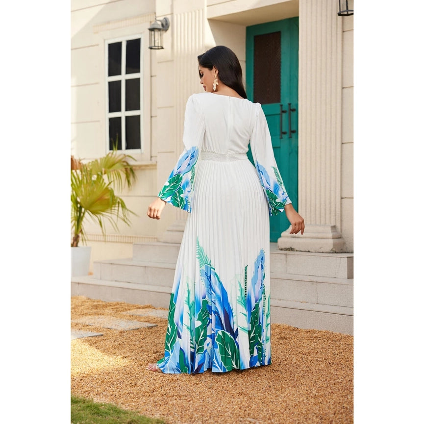 Printed Maxi Dress-Dress-Chicways-S-MAGENTA-Urbanheer